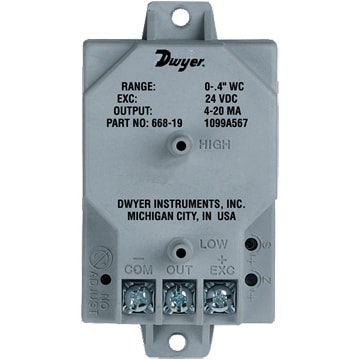 Dwyer 668 Differential Pressure Transmitter