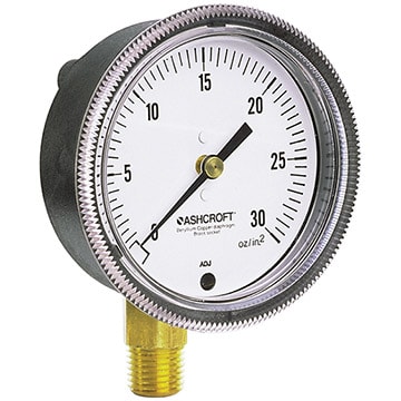 Ashcroft 1490 Analog Low Pressure Gauge