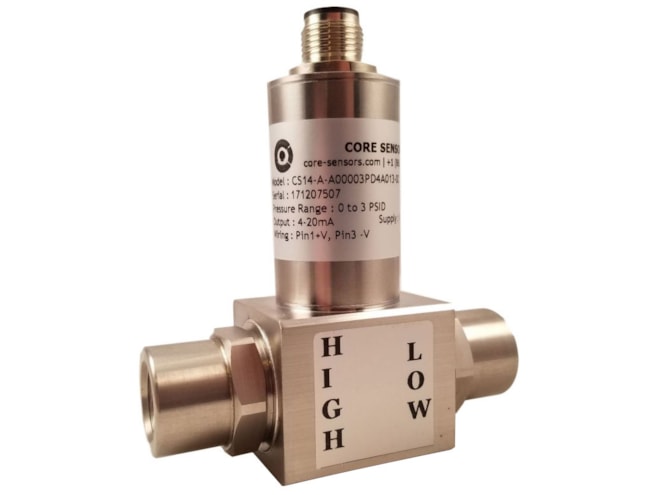 Core Sensors CS84 Intrinsically Safe Differential Pressure Transducer