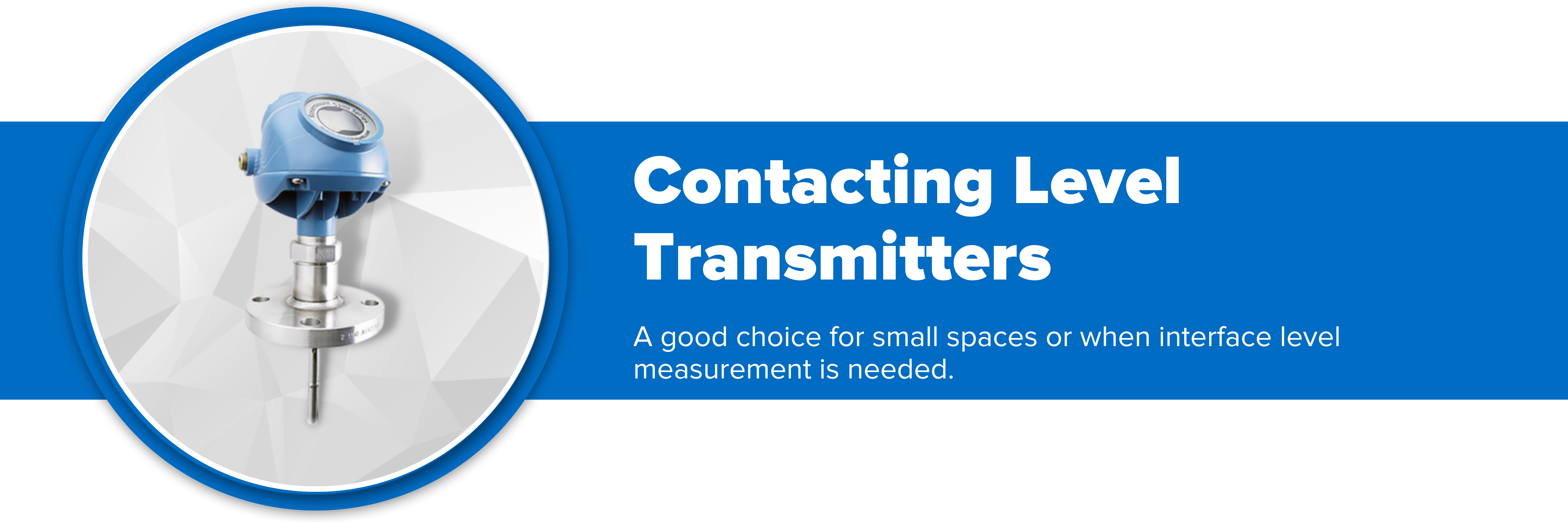 Header image with text "Contacting Level Transmitters"
