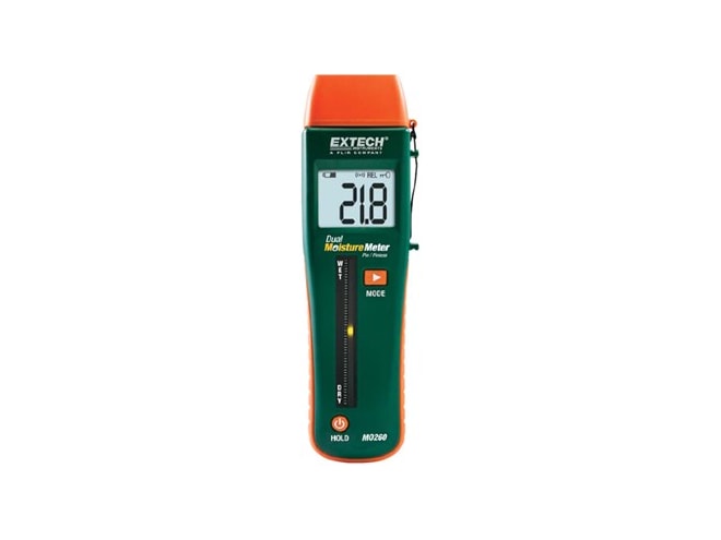 Extech MO260 Combination Pin/Pinless Moisture Meter | Moisture Meters ...