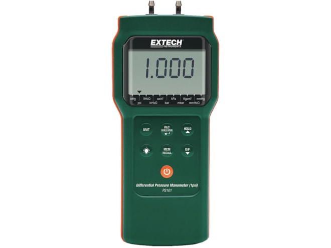 Extech PS101 Differential Pressure Manometer | Pressure Indicators ...
