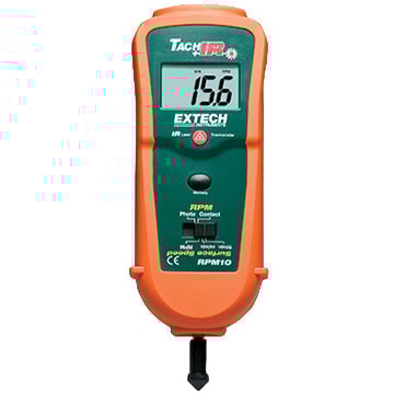 Extech RPM10 Photo/Contact Tachometer with Infrared Thermometer