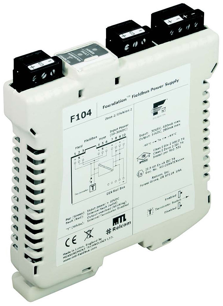 MTL Single Segment Fieldbus Power Supplies