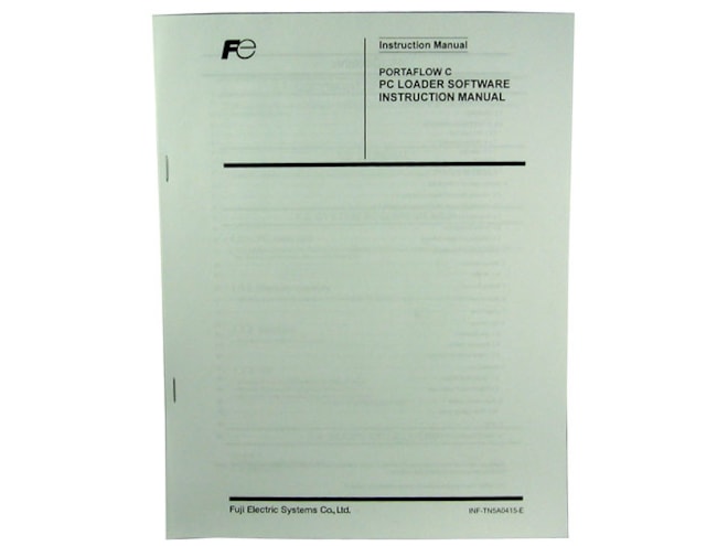 Fuji Electric Instruction Manual for Portaflow-C