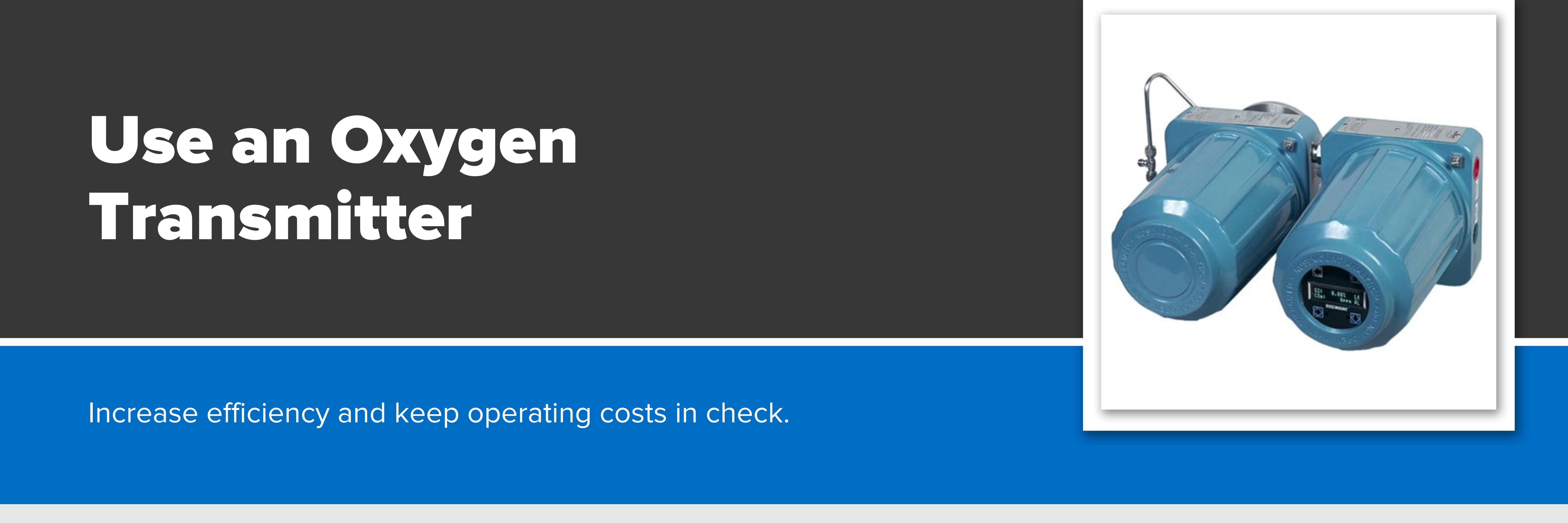 Image of a Rosemount Analytical OCX8800 Oxygen and Combustibles Transmitter and header text.