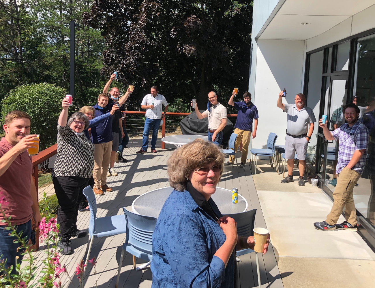 Instrumart employees celebrate winning the #1 best place to work in Vermont for the small business category.