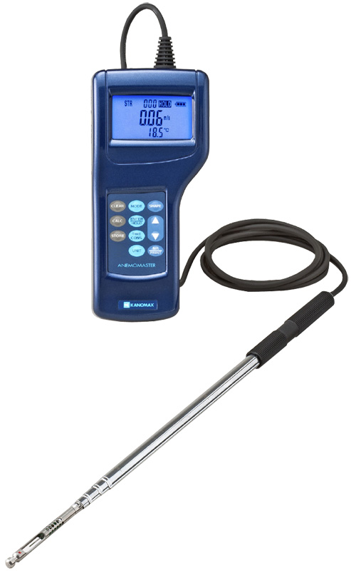 Pyle PMA90 Digital Anemometer Thermometer Air Velocity Flow Temperature Case 