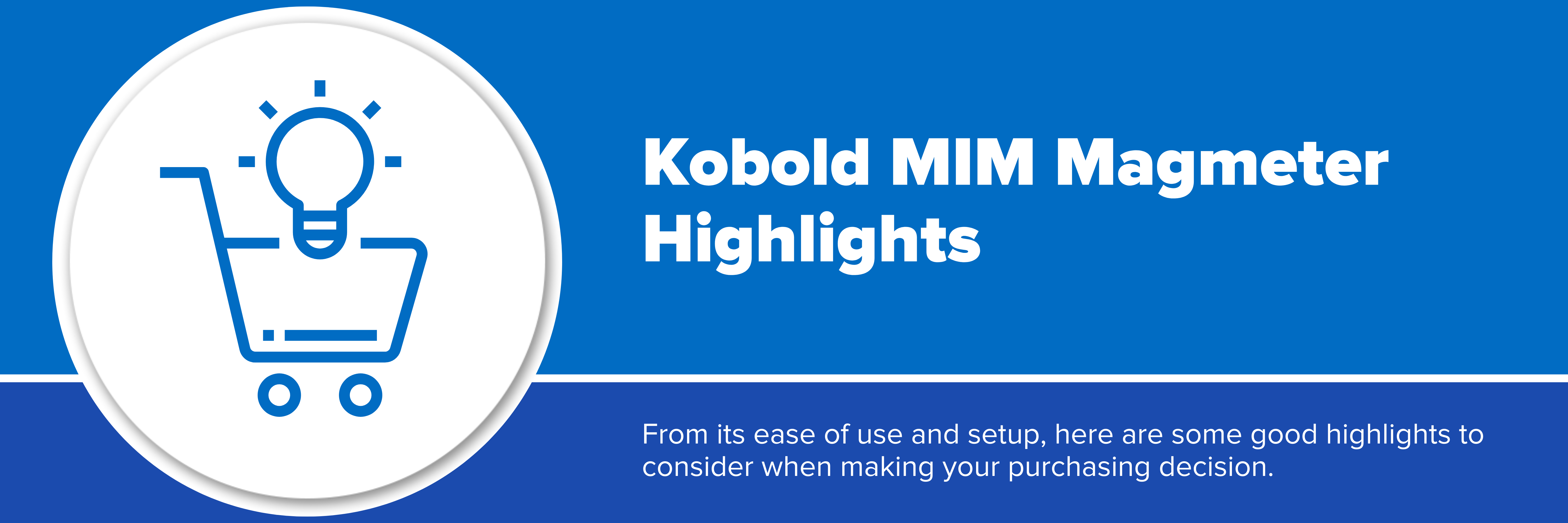 Header image with text "Kobold MIM Magmeter Highlights"