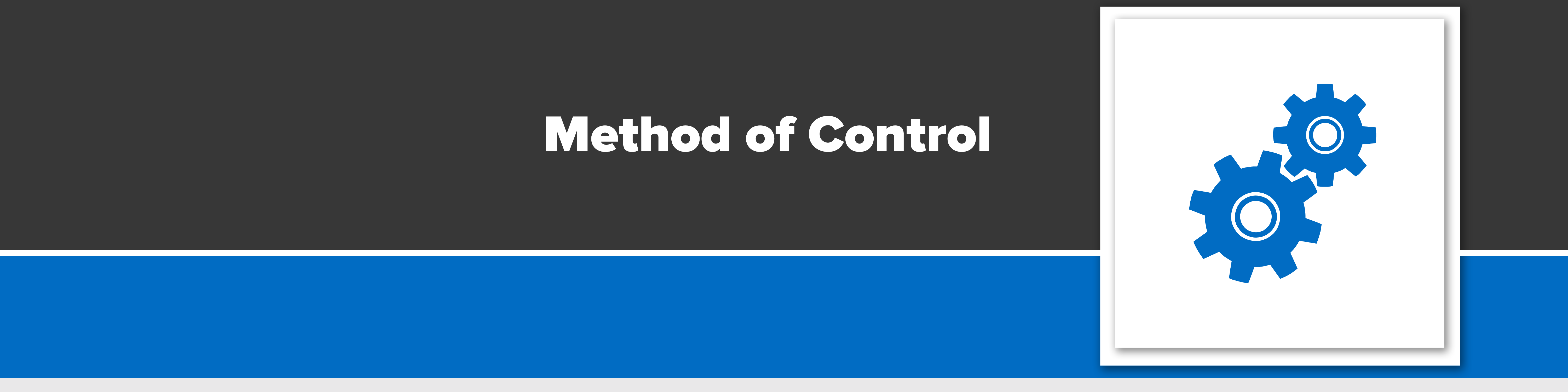 Header image with text "method of control."