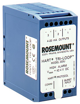 Rosemount 333D Tri-loop Hart to Analog Signal Converter for sale online 