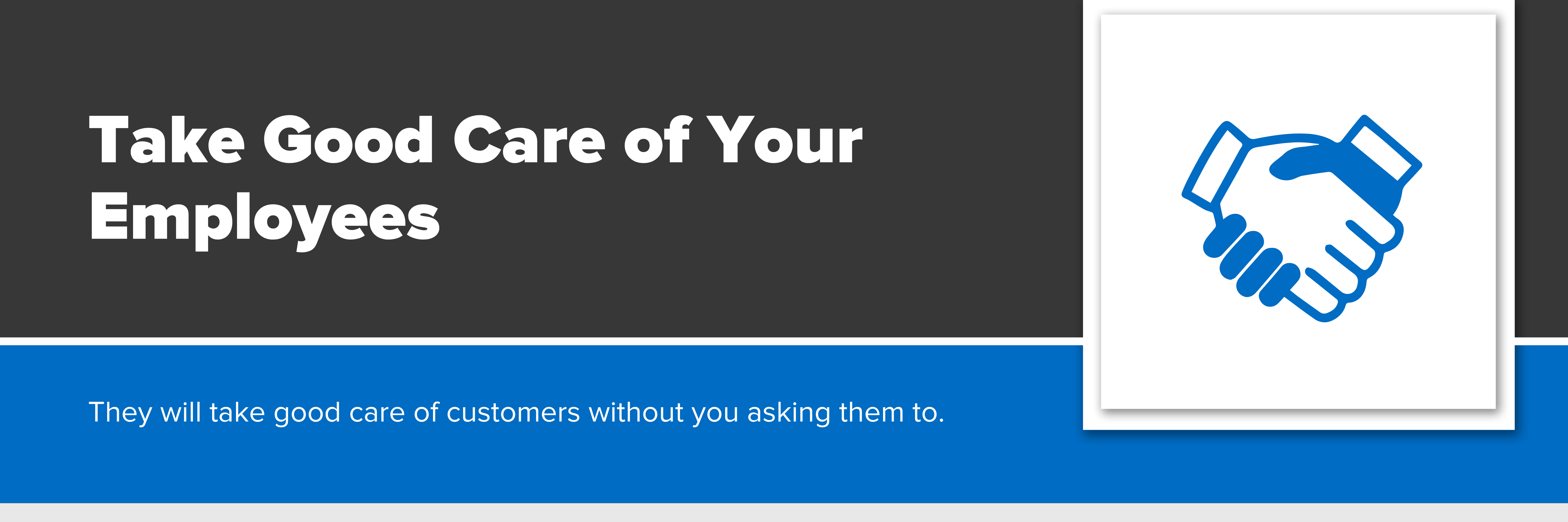 Header image with text 'take good care of your employees'.