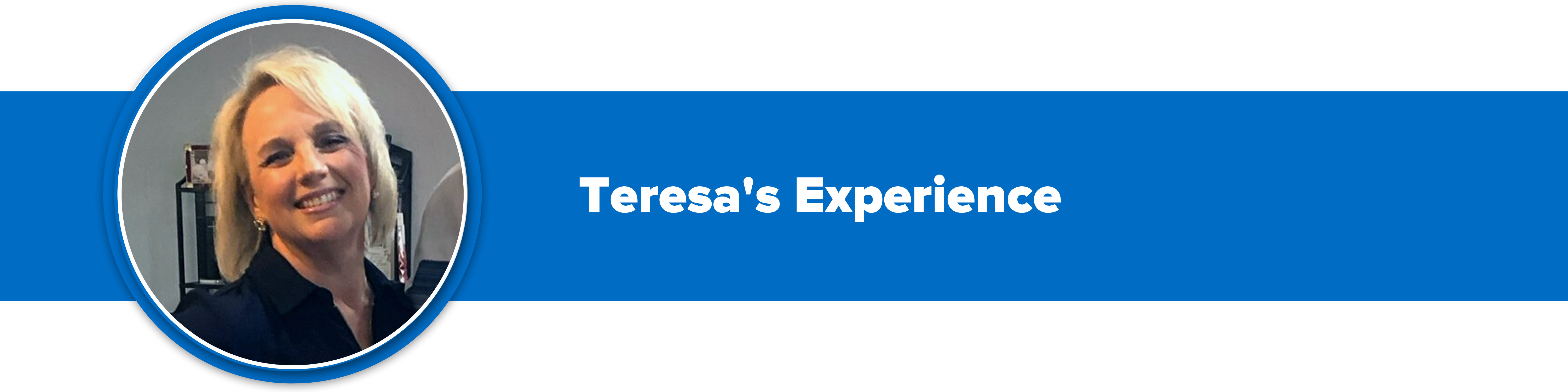 Header image with text "Teresa's Experience" and a headshot of Teresa Sebring, President of the MCAA.