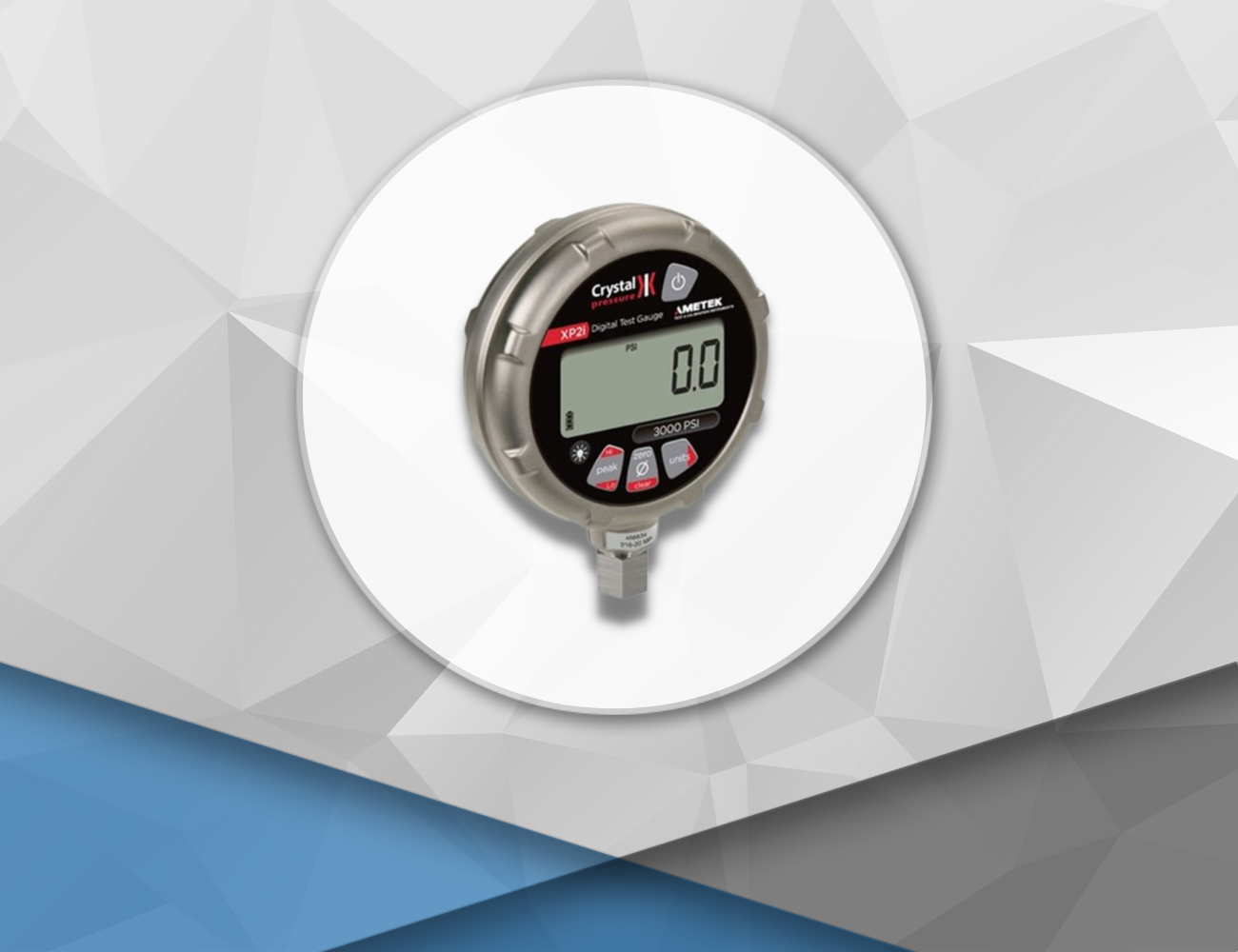 Image of the Crystal XP2i pressure gauge sold by Instrumart, a leading distributor for industrial instrumentation.