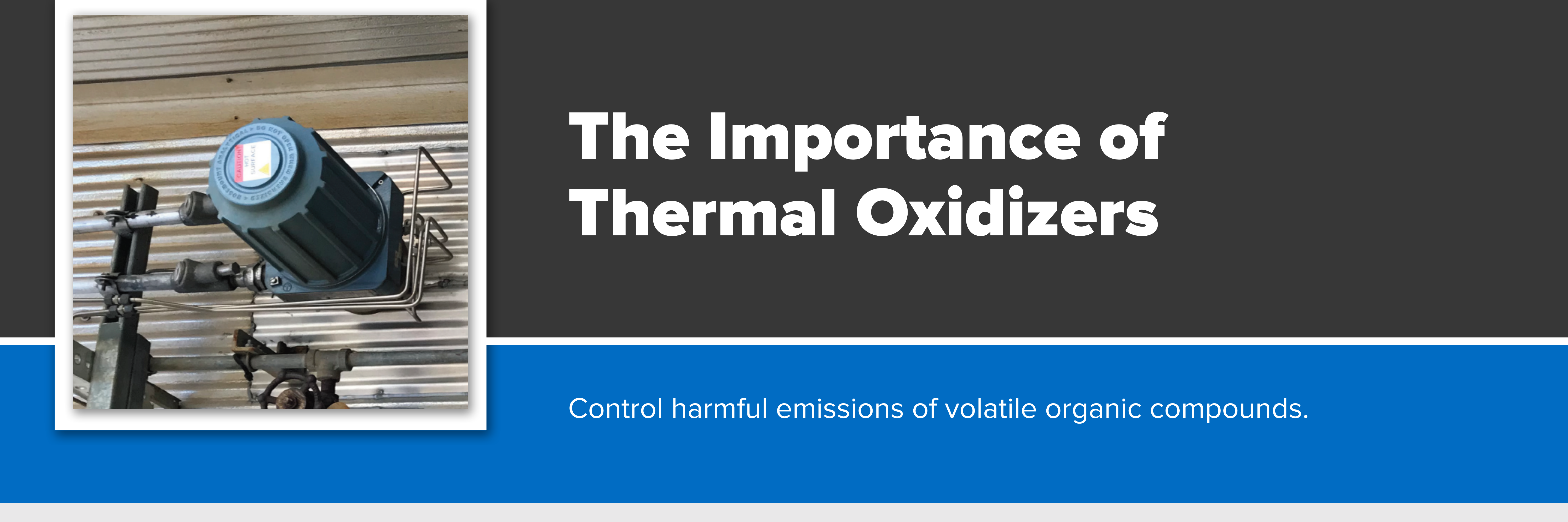 Rosemount Analytical OCX8800 Oxygen and Combustibles Transmitter in Thermal Oxidizer with header text