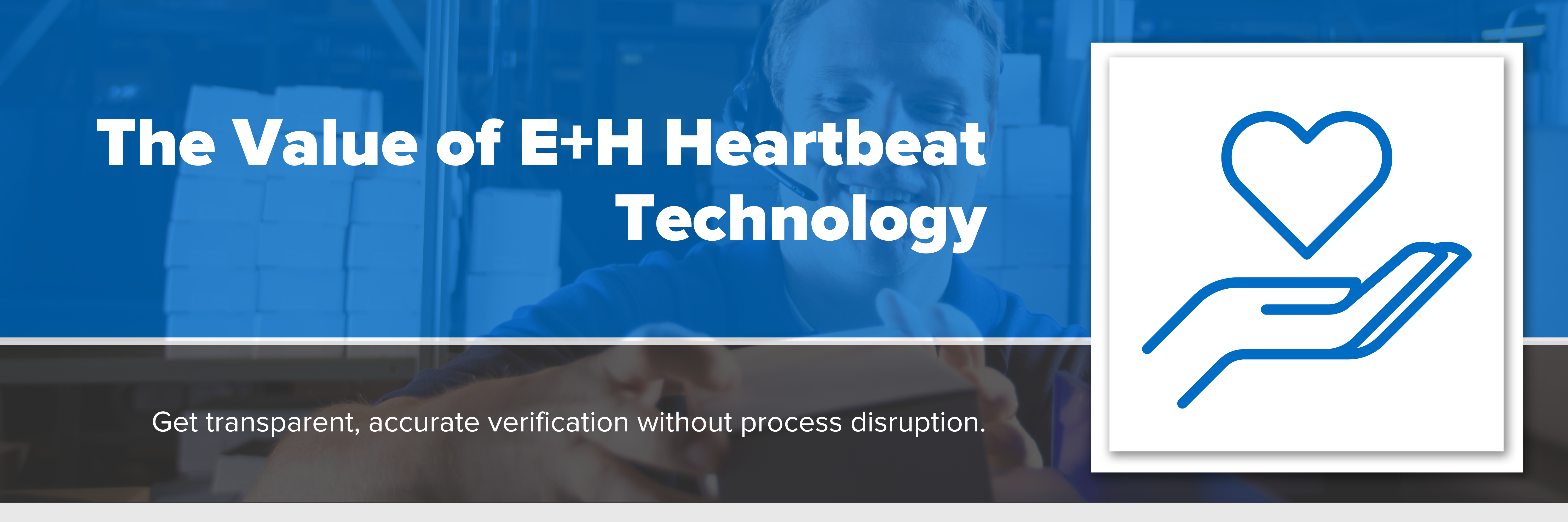 Header image with text "The Value of E+H Heartbeat Technology"