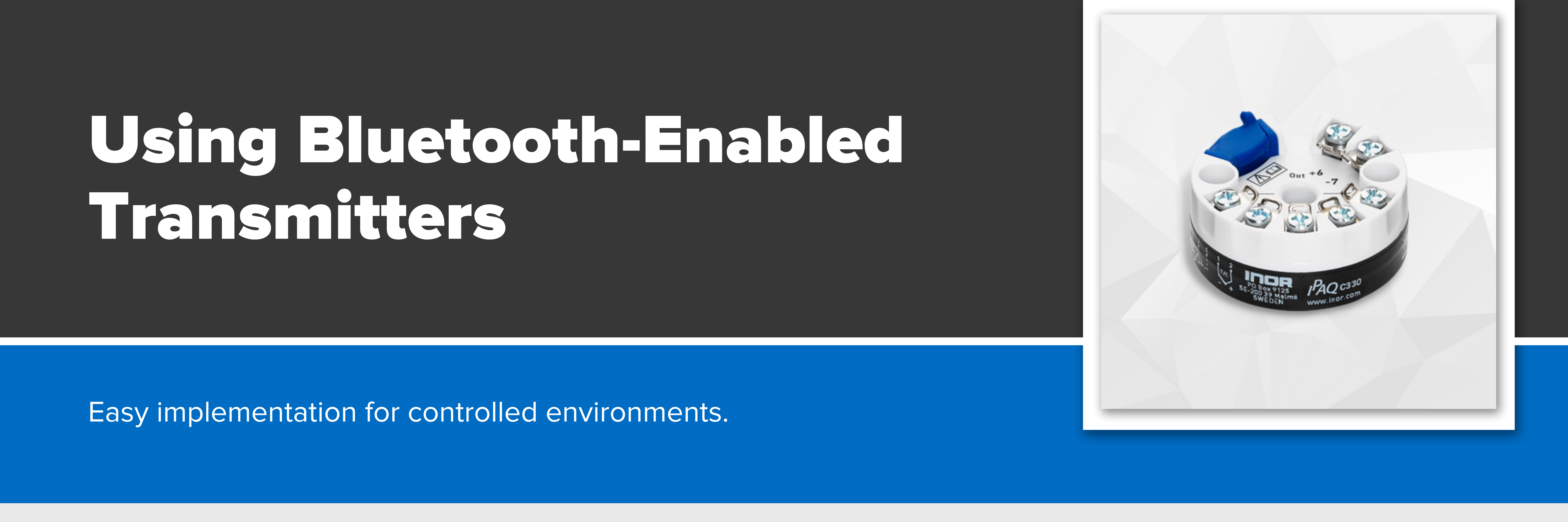 Header image with text "Using Bluetooth-Enabled Transmitters"