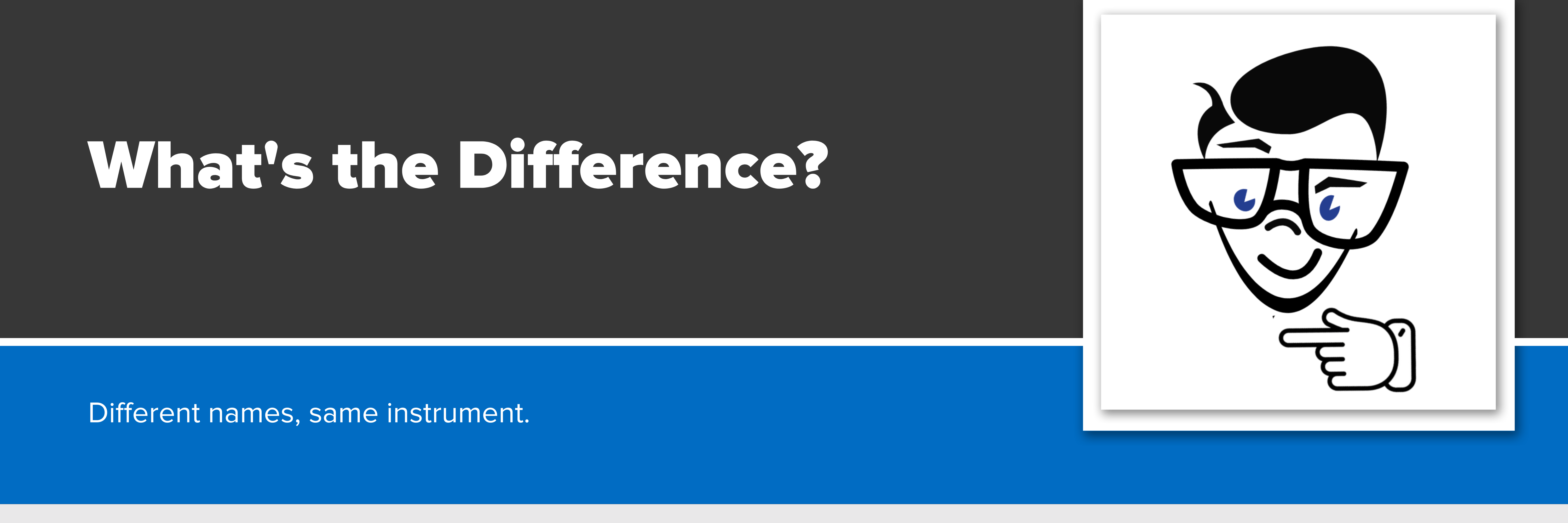 Header image with text "what's the difference?"