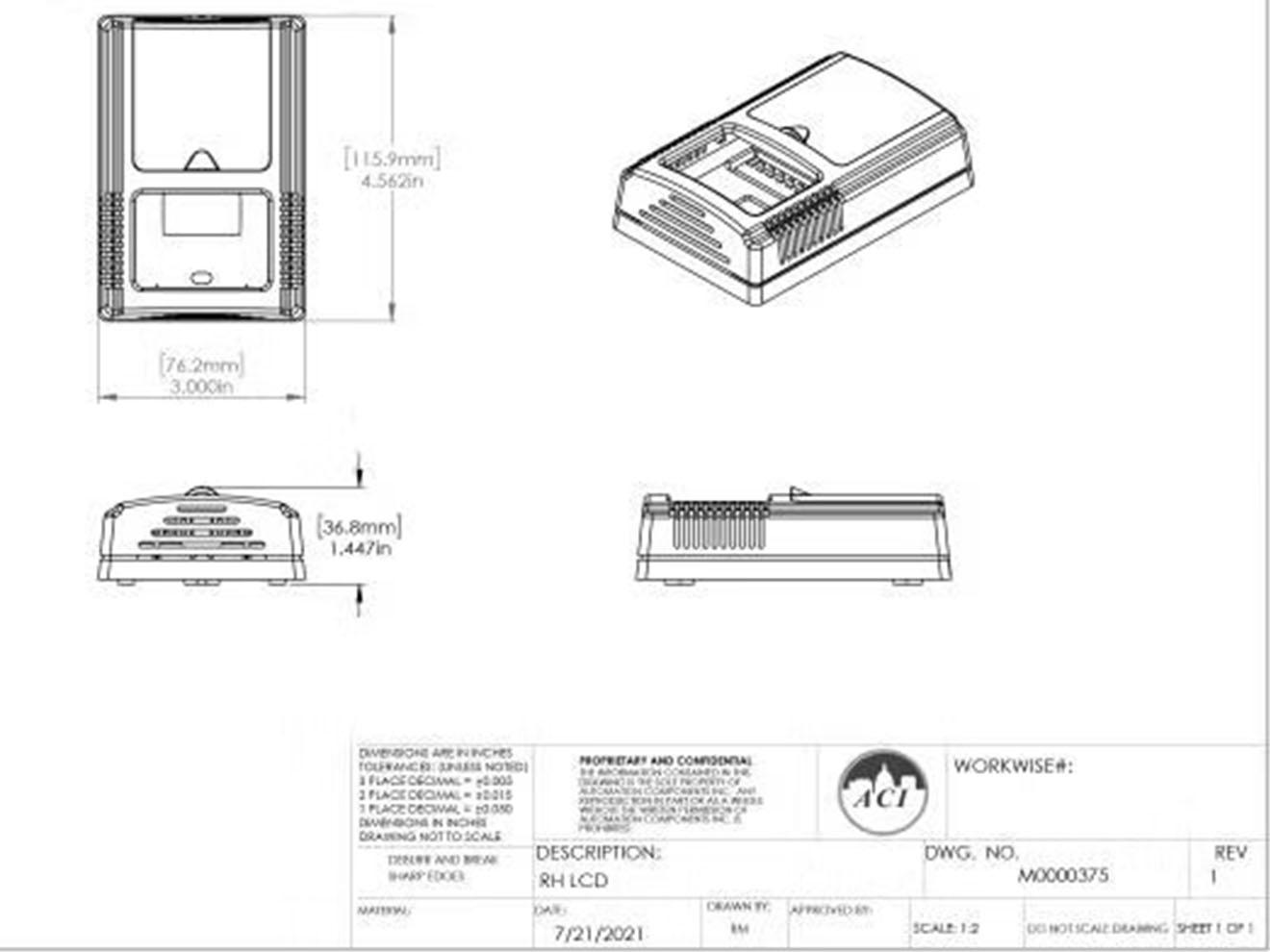ACI RH LCD Humidity Sensor