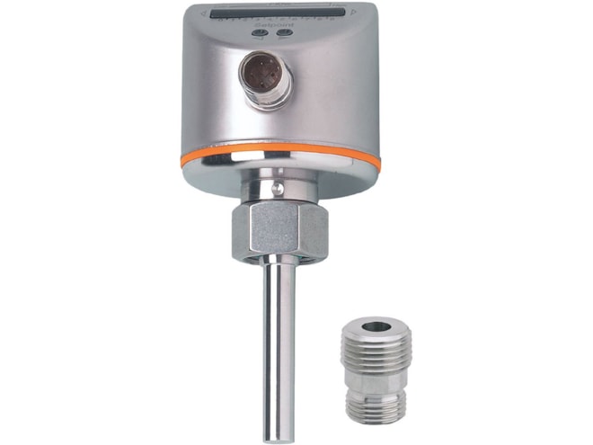 NEW IFM E40107 Efector Flow Switch Adapter Fitting – 1-1/2 NPT, Stainless Steel