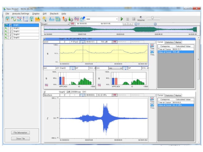 Rion AS-70 Waveform Analysis Software